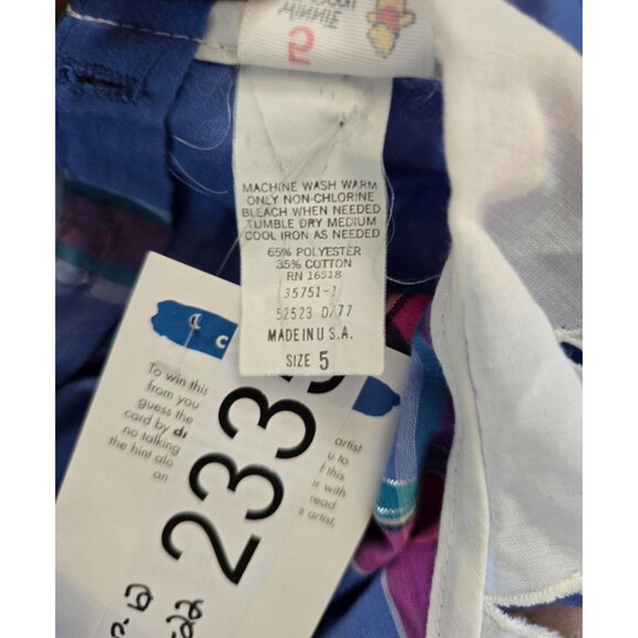 Disney Winnie The Pooh Girls Plaid Dress Size 5 Retro Adorable Vintage - Picture 5 of 5